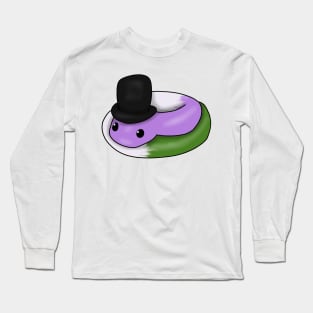 Genderqueer Snake in a top hat Long Sleeve T-Shirt